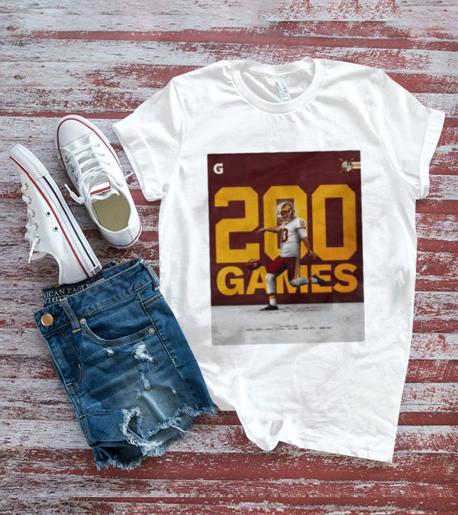 200 Games Tress Way 200 Games Club Washington Commanders T-Shirt