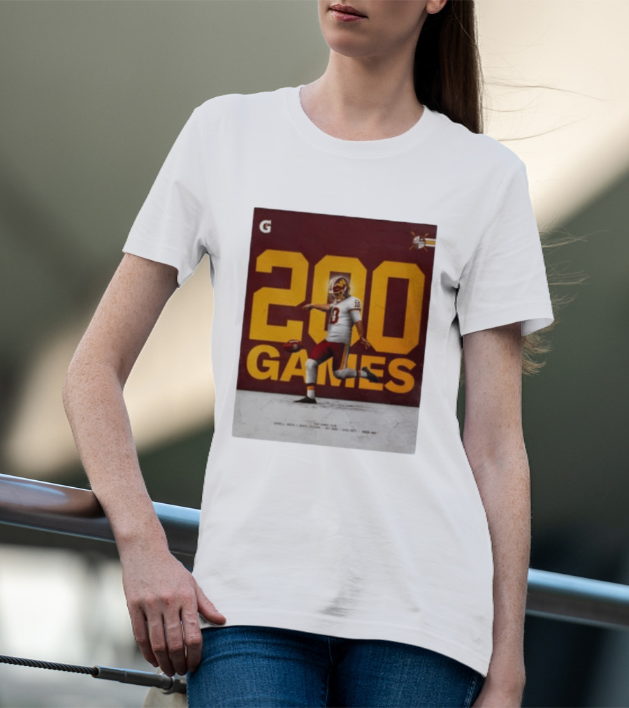 200 Games Tress Way 200 Games Club Washington Commanders T-Shirt