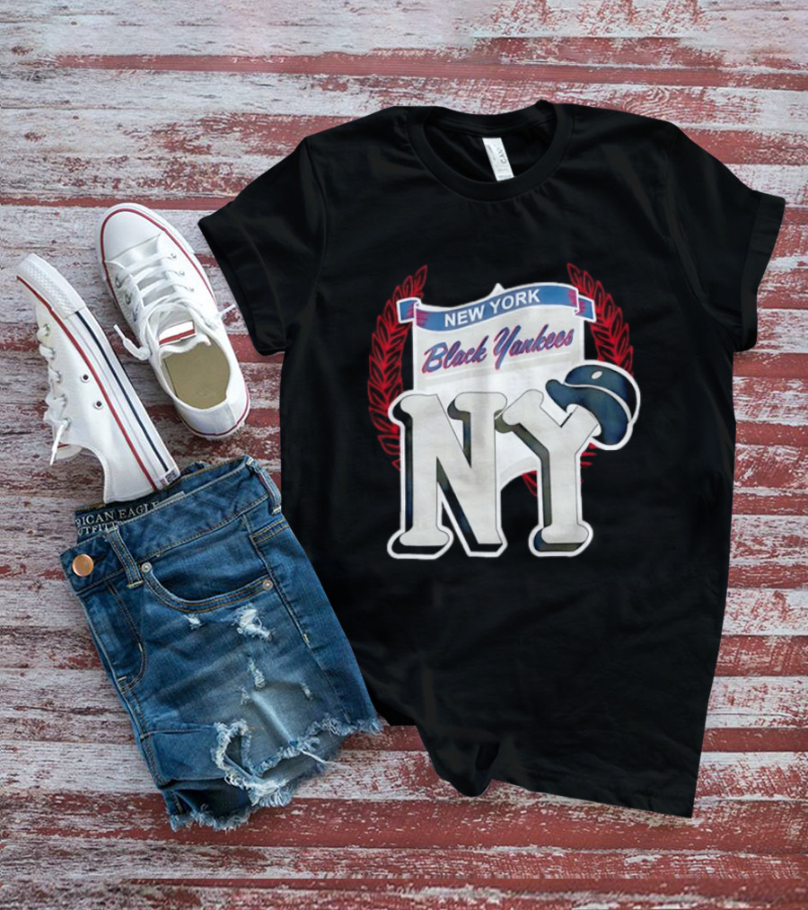 New York Black Yankees NY Negro Leagues History Emblem With Cap T-Shirt