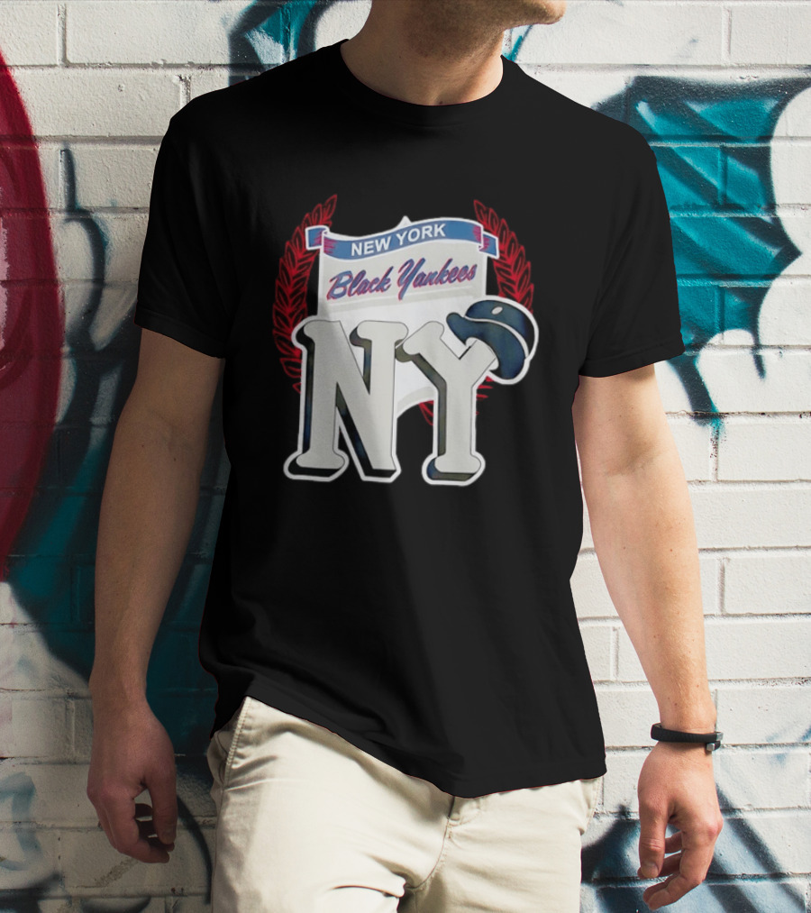 New York Black Yankees NY Negro Leagues History Emblem With Cap T-Shirt