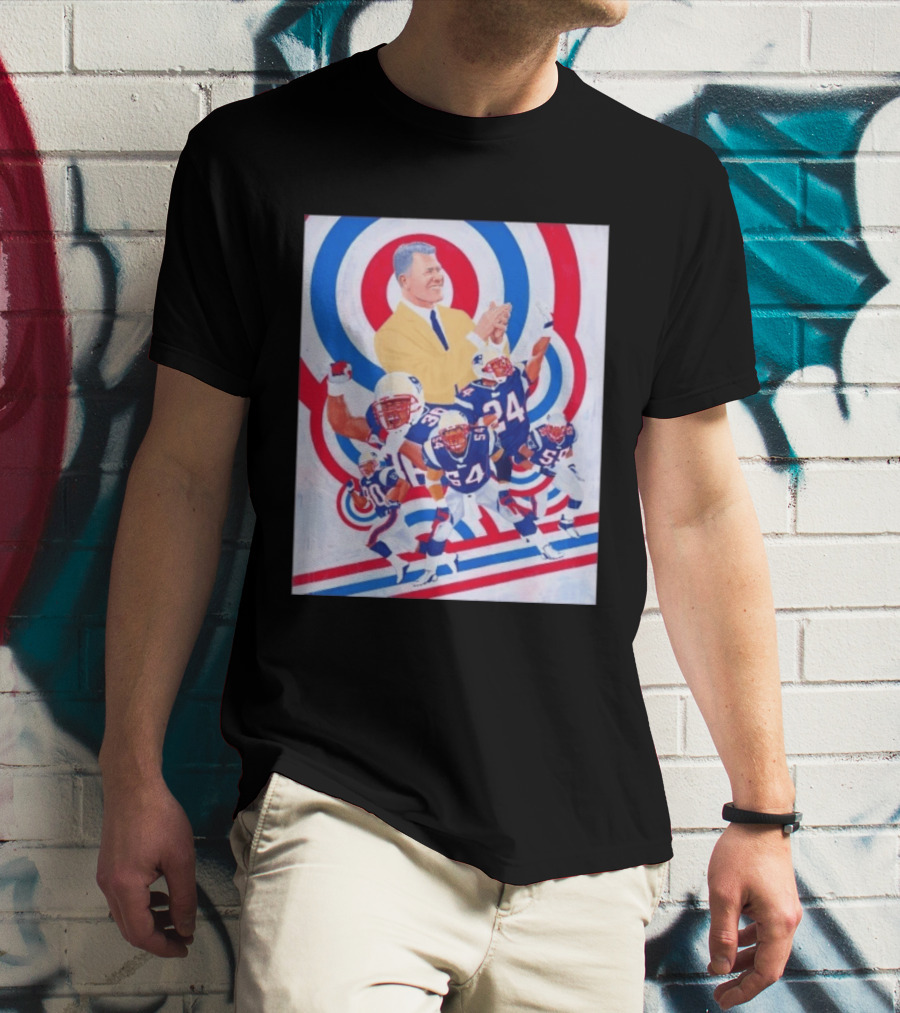 Patriots Celebration Collage With Bill Belichick And Legendary Players T-Shirt