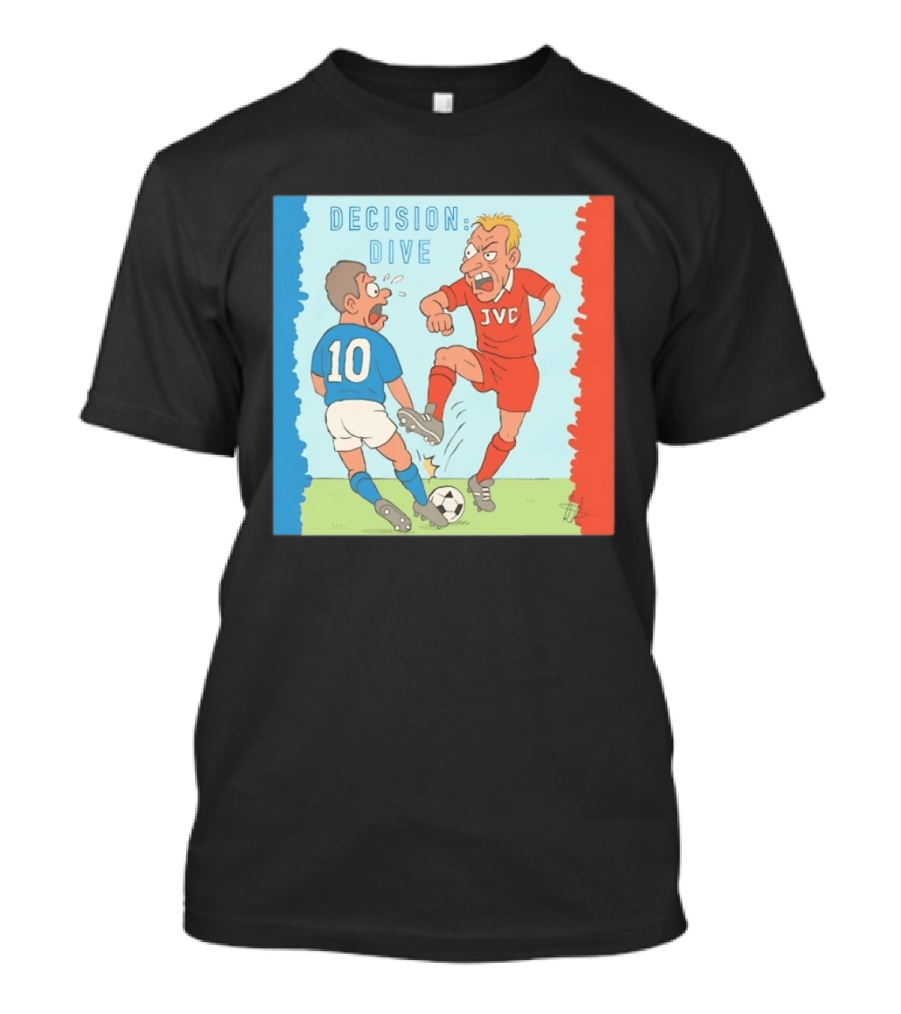 Decision Dive JVC Arsenal Football Cartoon Vintage Rivalry T-Shirt