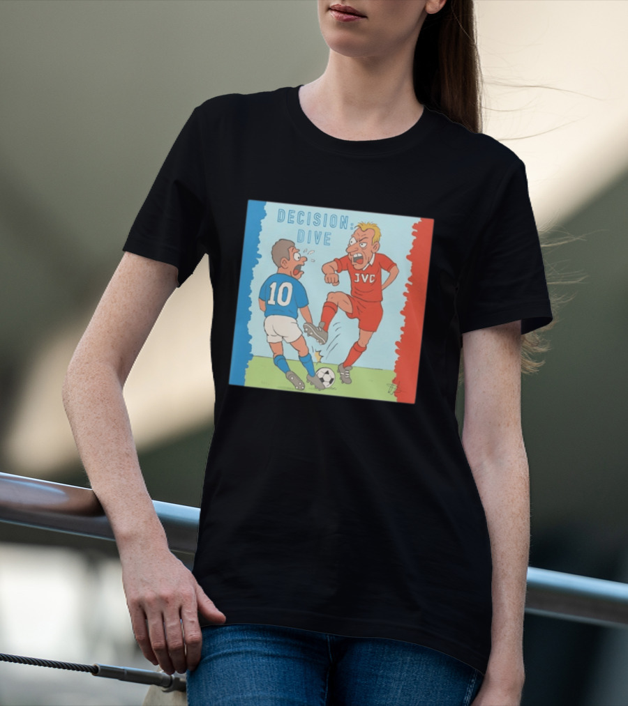 Decision Dive JVC Arsenal Football Cartoon Vintage Rivalry T-Shirt