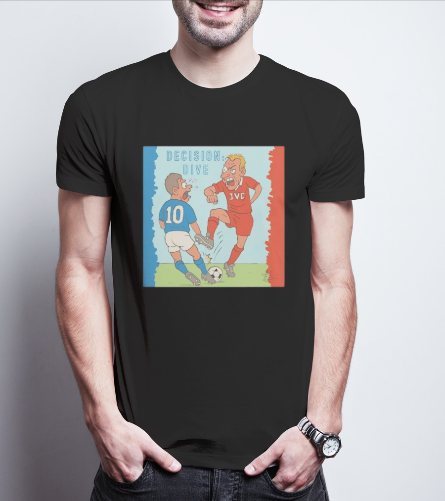 Decision Dive JVC Arsenal Football Cartoon Vintage Rivalry T-Shirt