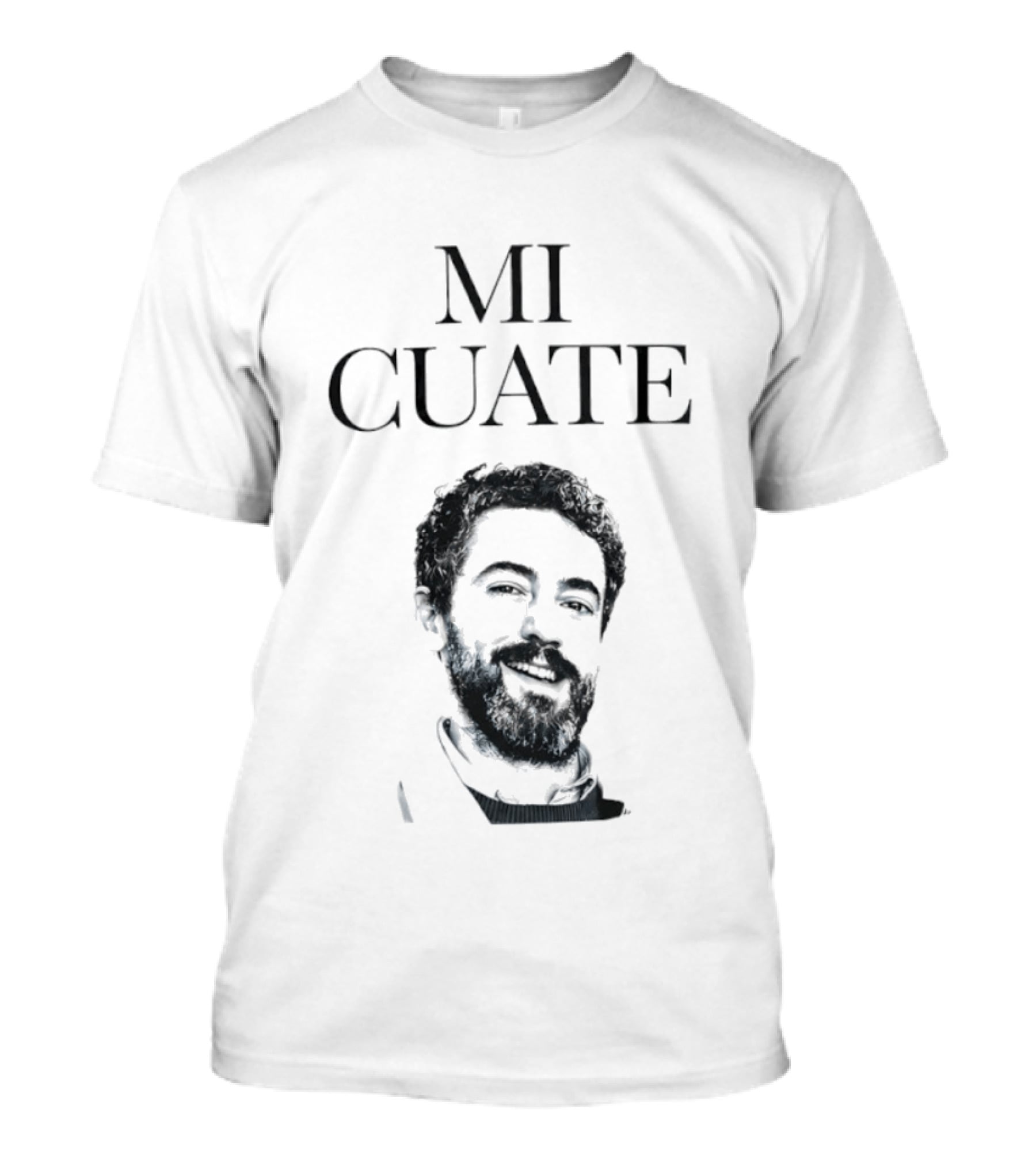 Mi Cuate Minimalist Portrait Spanish Slang Friend T-Shirt