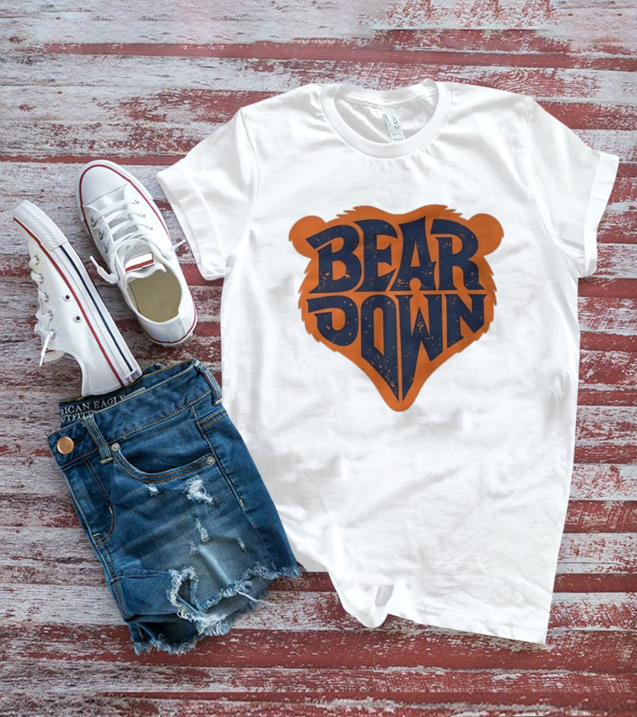Chicago Bears Bear Down Distressed Vintage Sports Fan T-Shirt