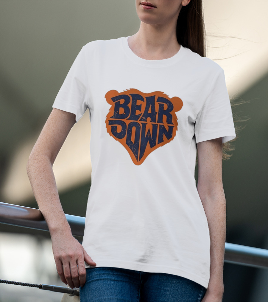 Chicago Bears Bear Down Distressed Vintage Sports Fan T-Shirt