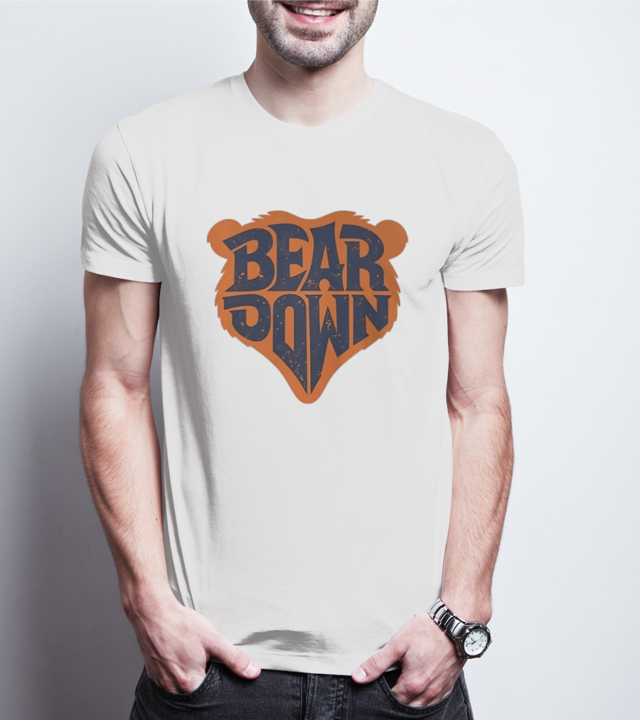 Chicago Bears Bear Down Distressed Vintage Sports Fan T-Shirt