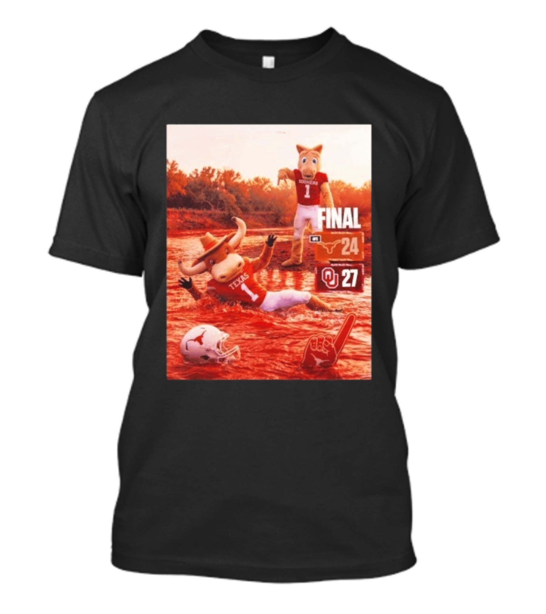 Texas Vs Oklahoma Final Score Longhorns 24 Sooners 27 T-Shirt