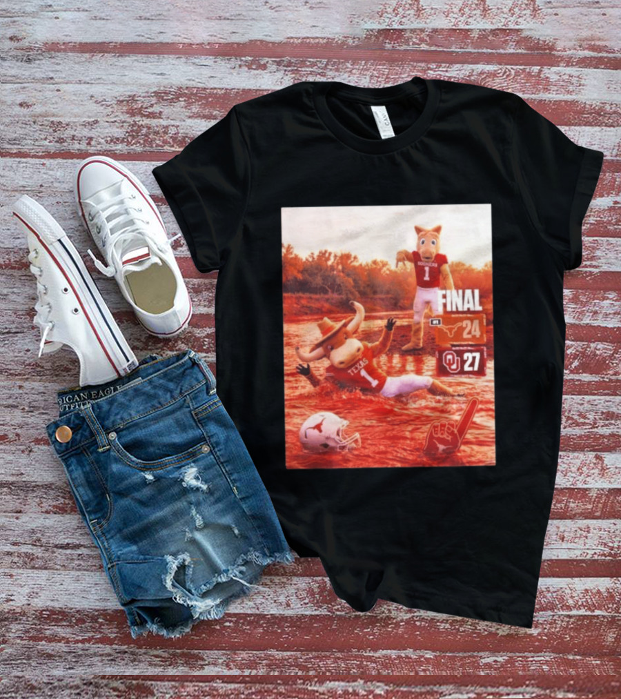 Texas Vs Oklahoma Final Score Longhorns 24 Sooners 27 T-Shirt