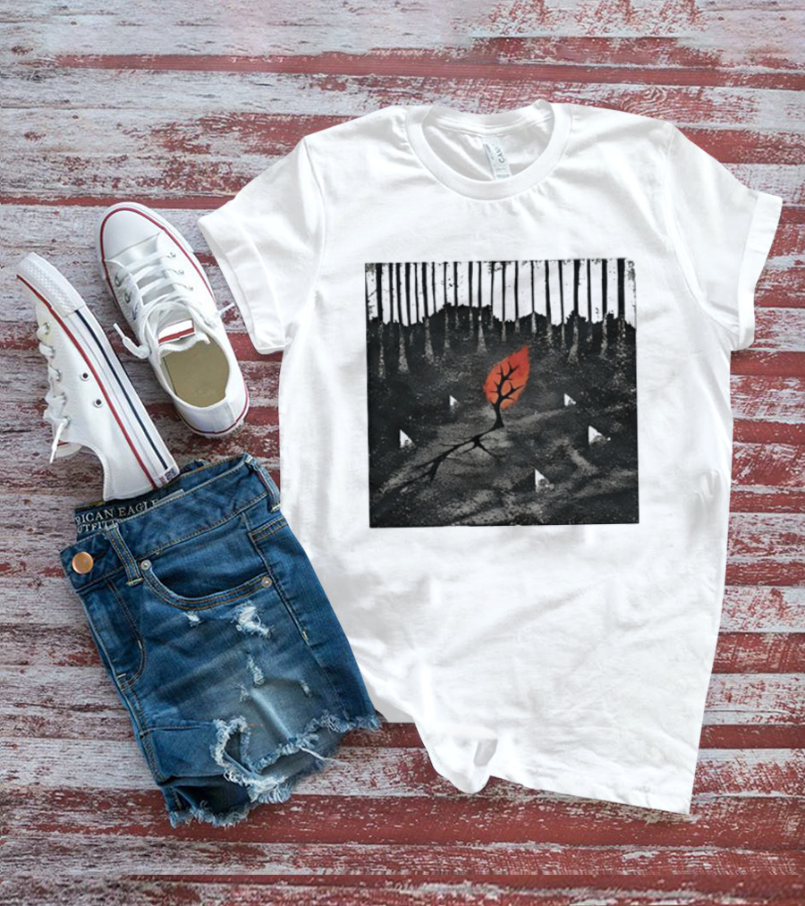 Sleeping With Sirens Tree Forest Alternative Rock Red Leaf T-Shirt