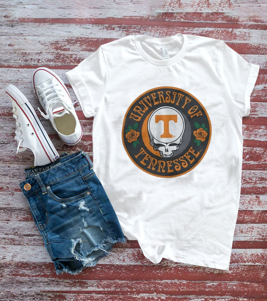 University Of Tennessee Grateful Dead Steal Your Face Skull Roses T-Shirt