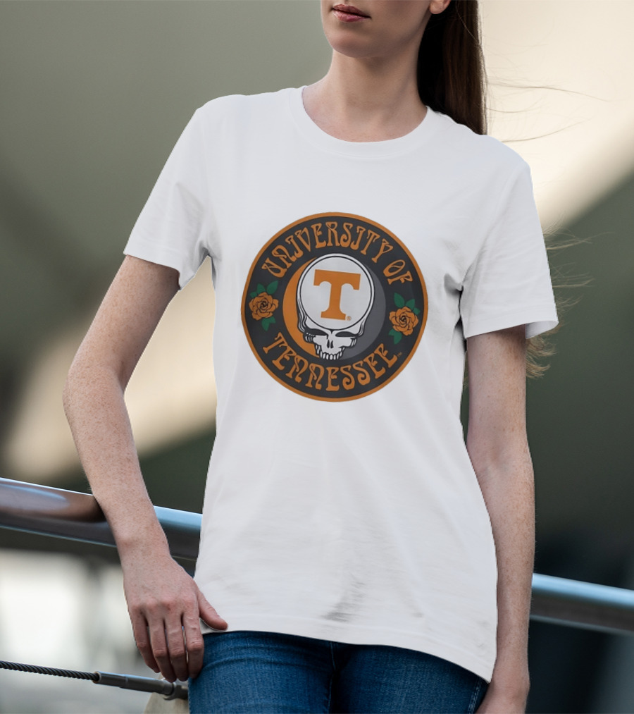 University Of Tennessee Grateful Dead Steal Your Face Skull Roses T-Shirt