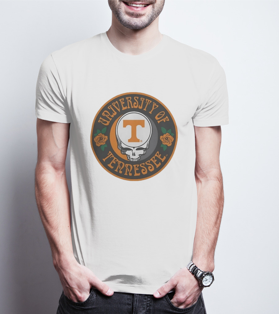 University Of Tennessee Grateful Dead Steal Your Face Skull Roses T-Shirt