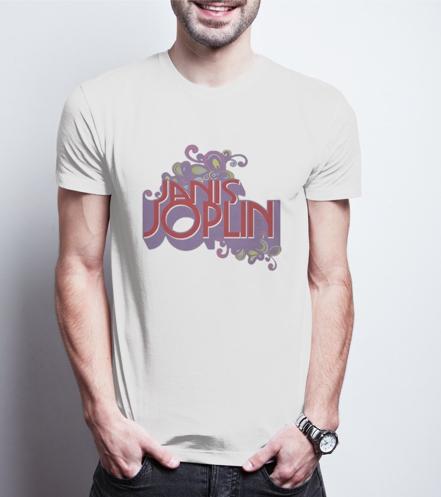Janis Joplin Psychedelic Floral Rock Music T-Shirt