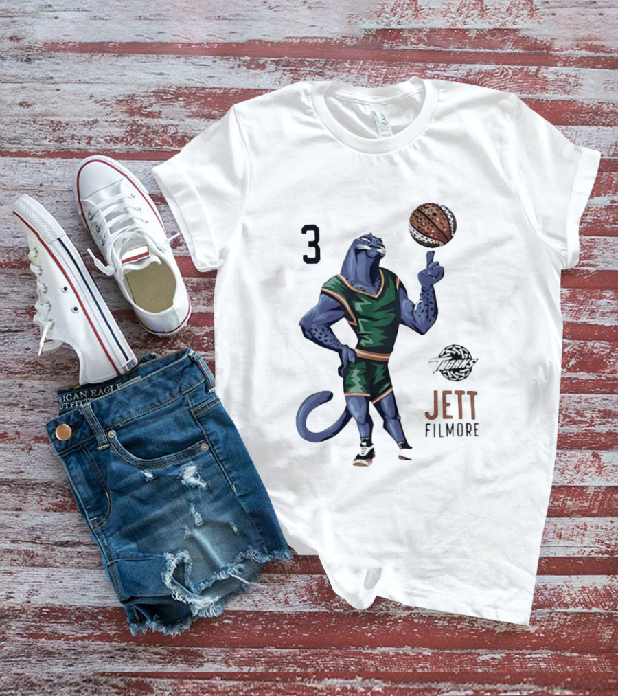 Jett Filmore Tharks Number 3 Basketball Player Panther T-Shirt