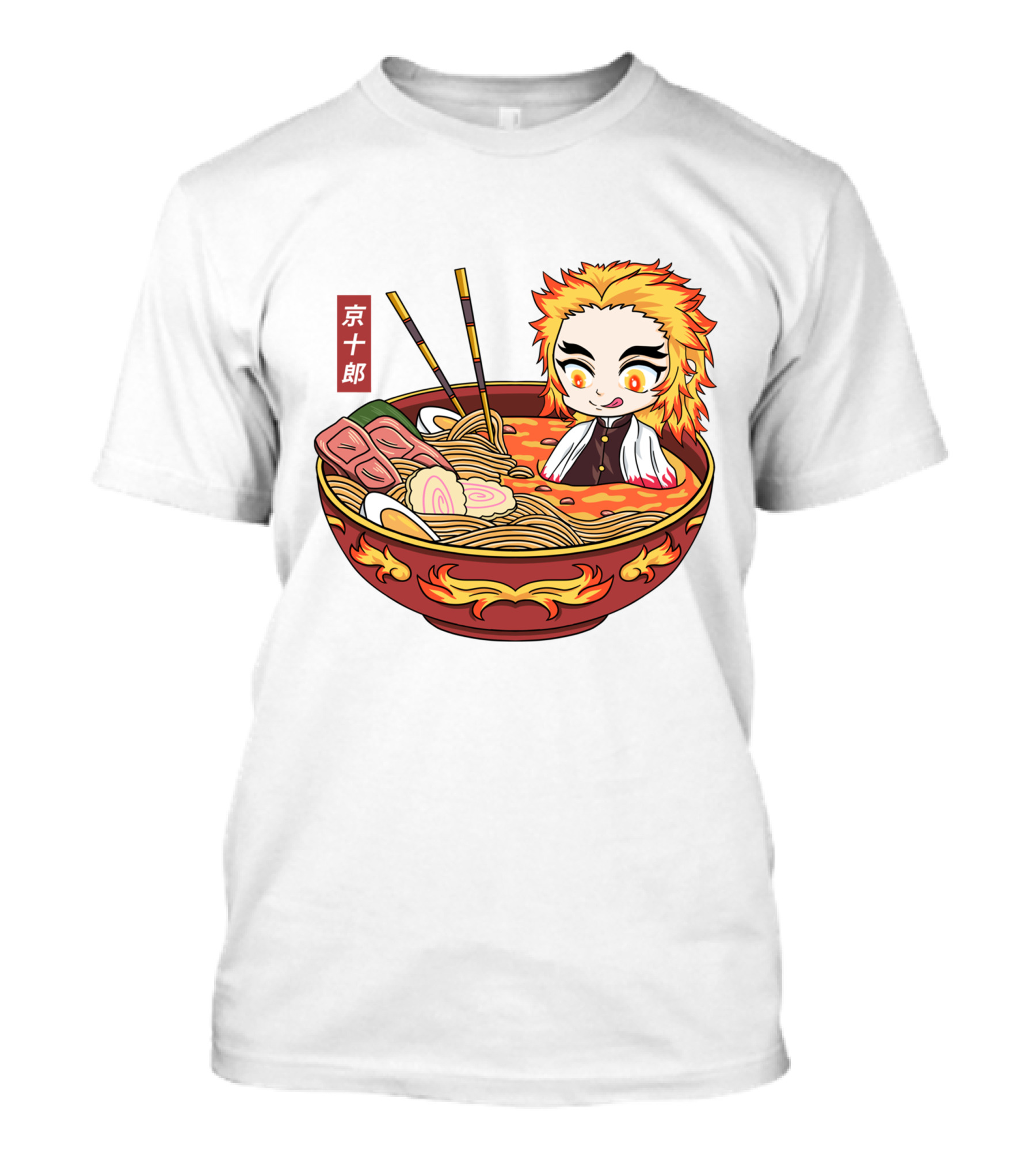 Kimetsu No Yaiba Demon Slayer Rengoku In Ramen Bowl Anime T-Shirt