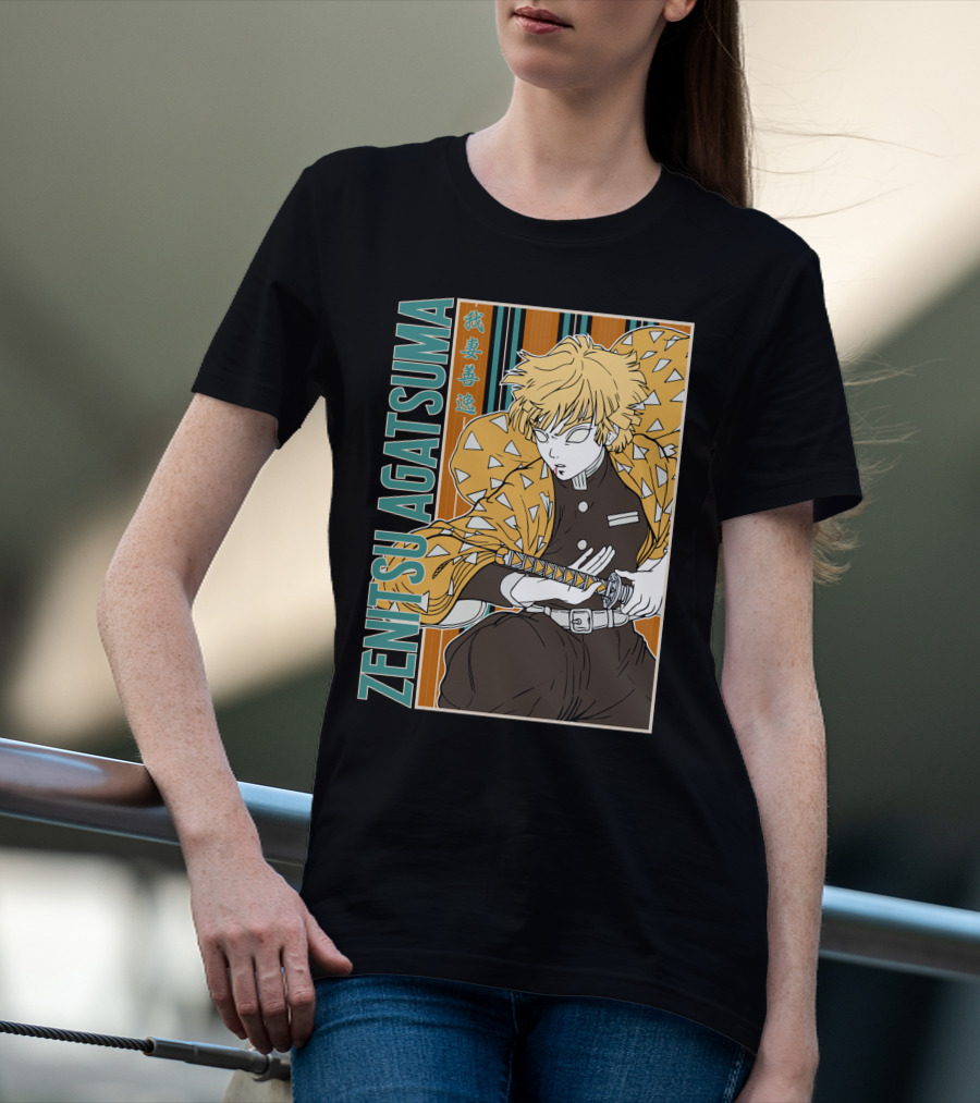 Zenitsu Agatsuma Kimetsu No Yaiba Demon Slayer T-Shirt