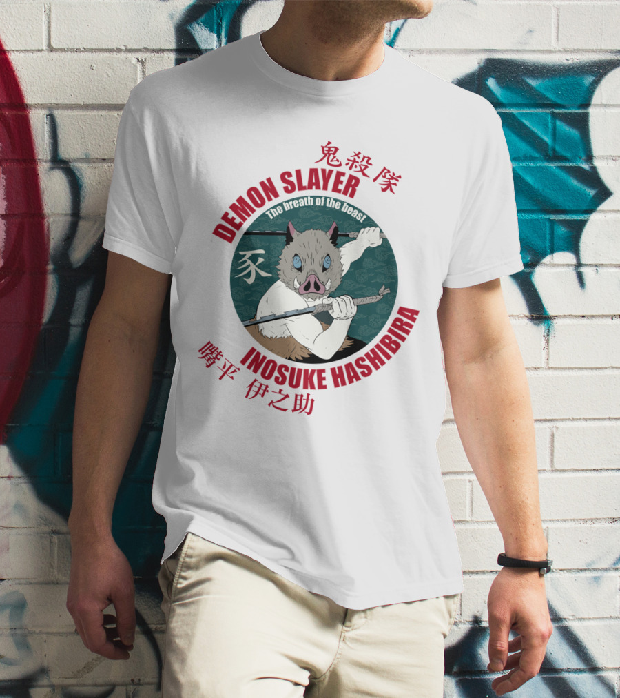 Demon Slayer Inosuke Hashibira The Breath Of The Beast Chibi Kimetsu No Yaiba T-Shirt
