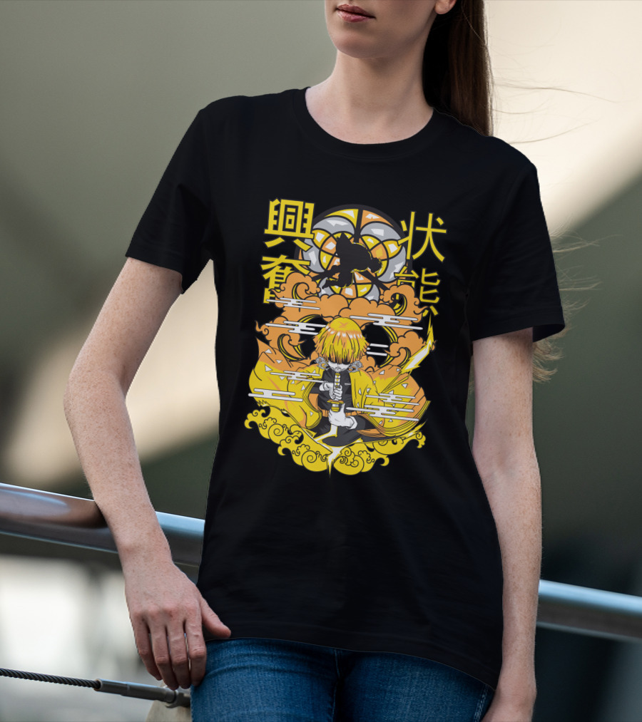 Demon Slayer Kimetsu No Yaiba Zenitsu Agatsuma Lightning Thunder Breathing T-Shirt
