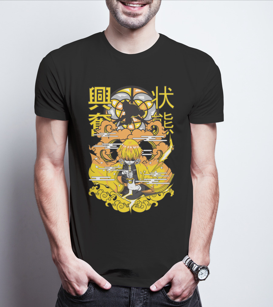 Demon Slayer Kimetsu No Yaiba Zenitsu Agatsuma Lightning Thunder Breathing T-Shirt