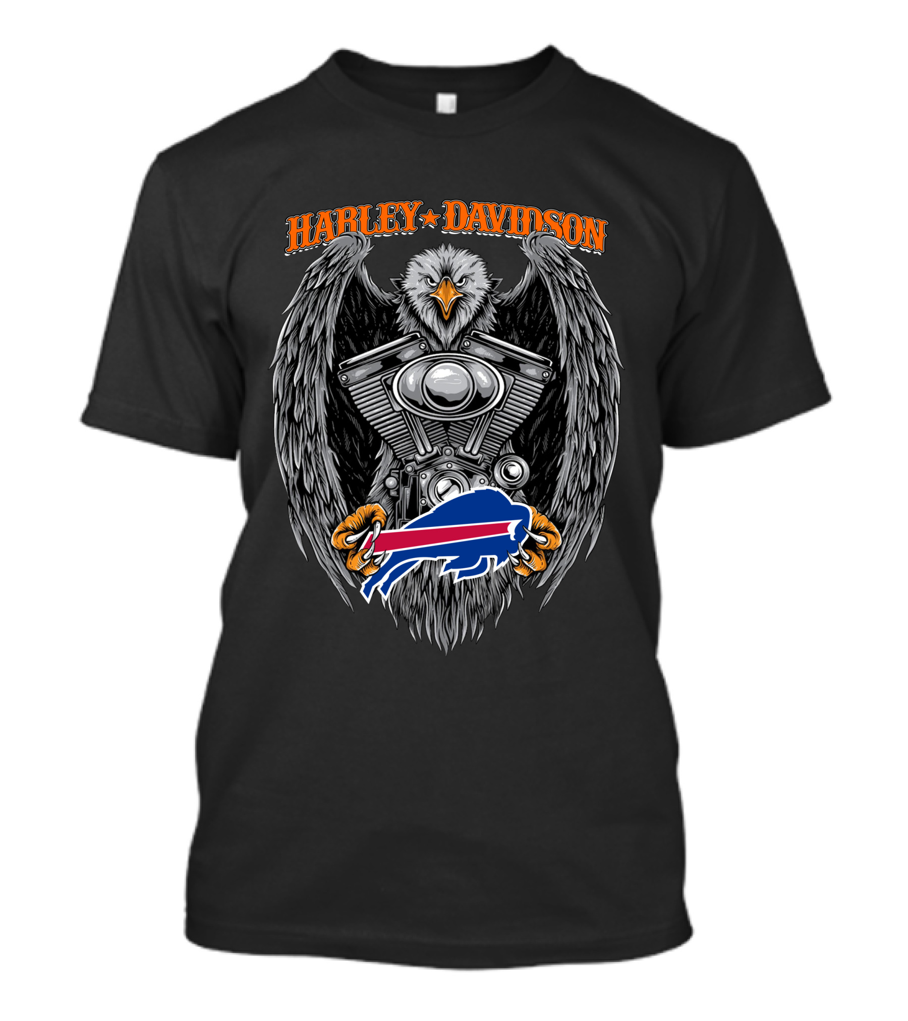 Buffalo Bills Harley Davidson Eagle Engine T-Shirt