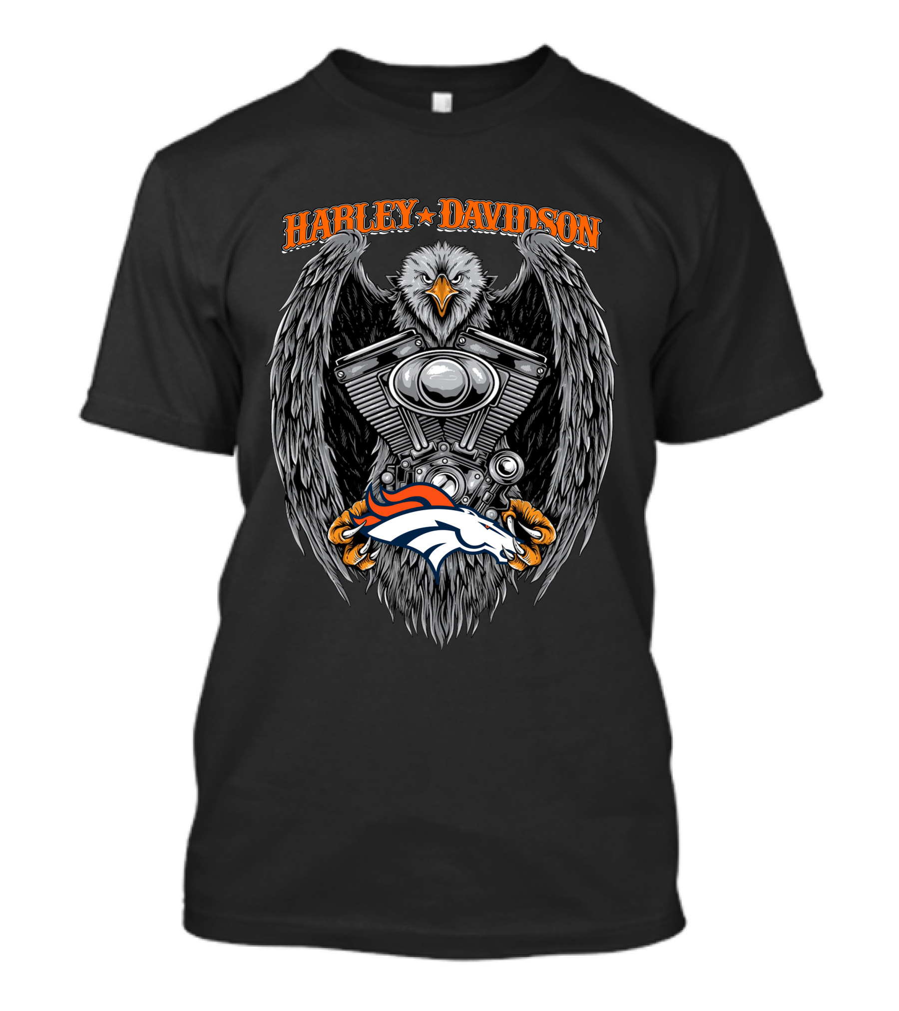 Harley Davidson Eagle Denver Broncos T-Shirt