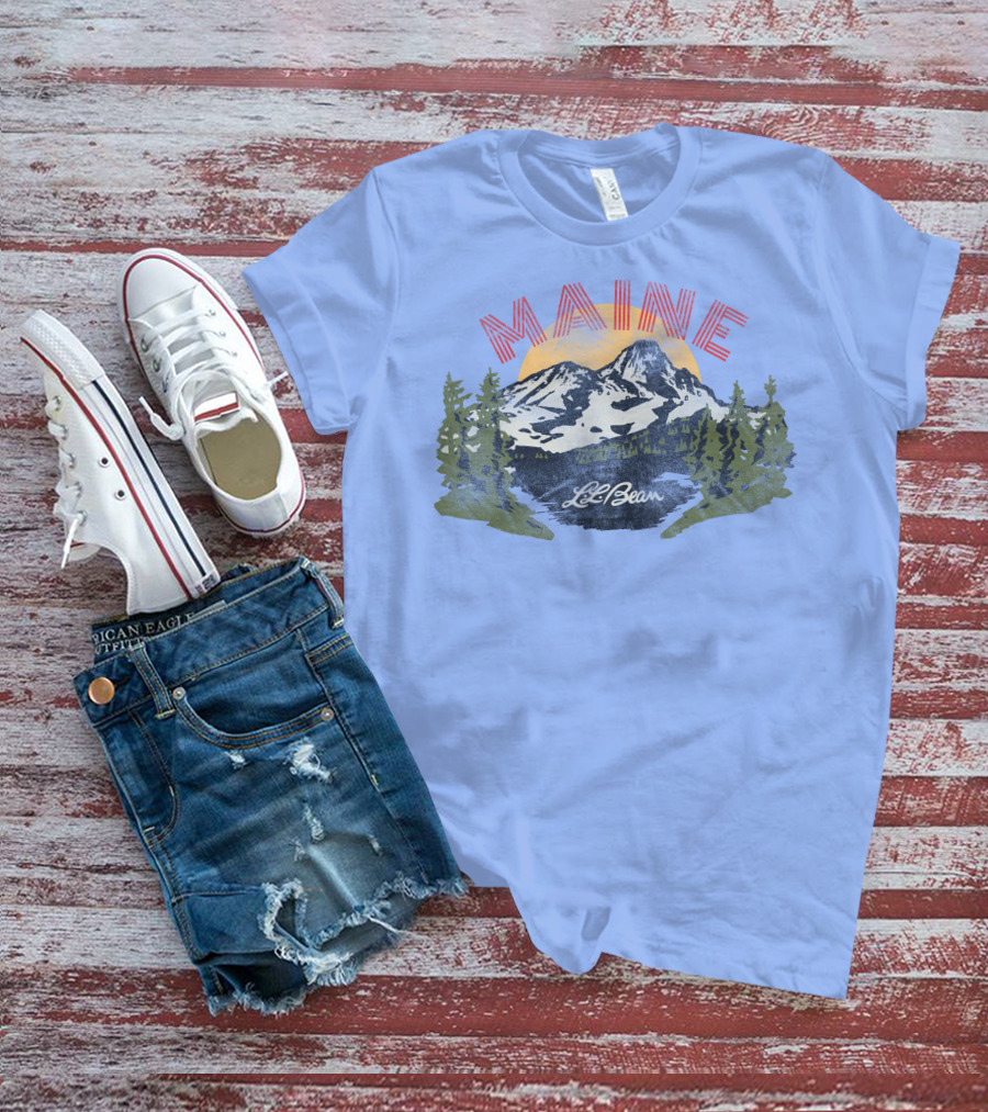 MAINE LL BEAN Mountain Landscape T-Shirt