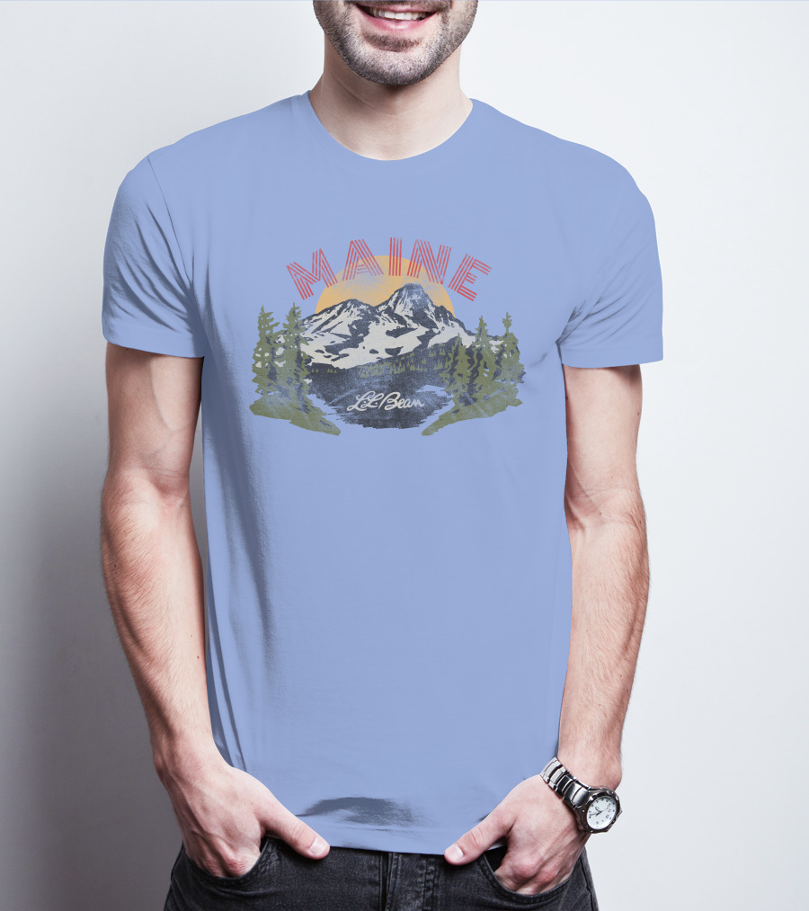 MAINE LL BEAN Mountain Landscape T-Shirt