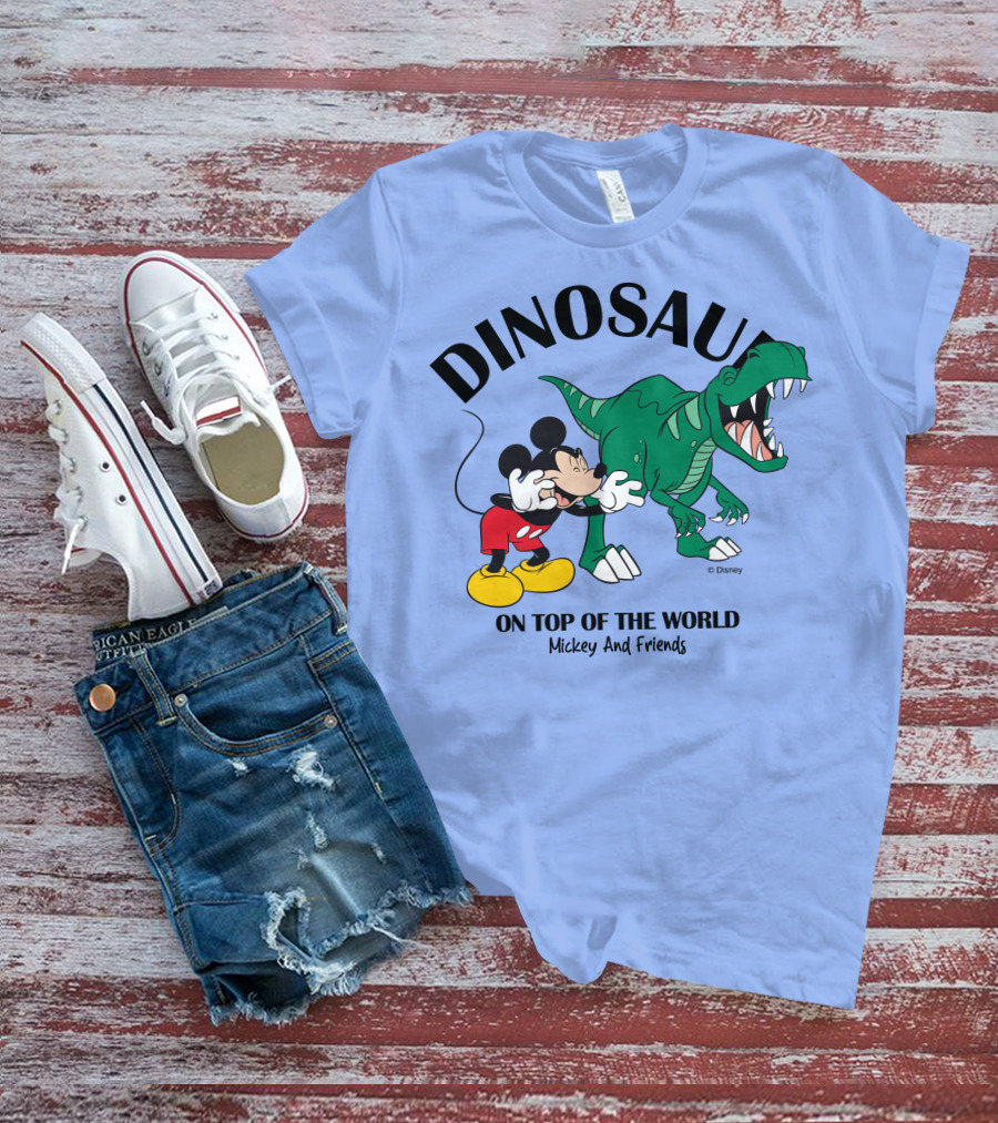 DINOSAUR On Top Of The World Mickey And Friends T-Shirt