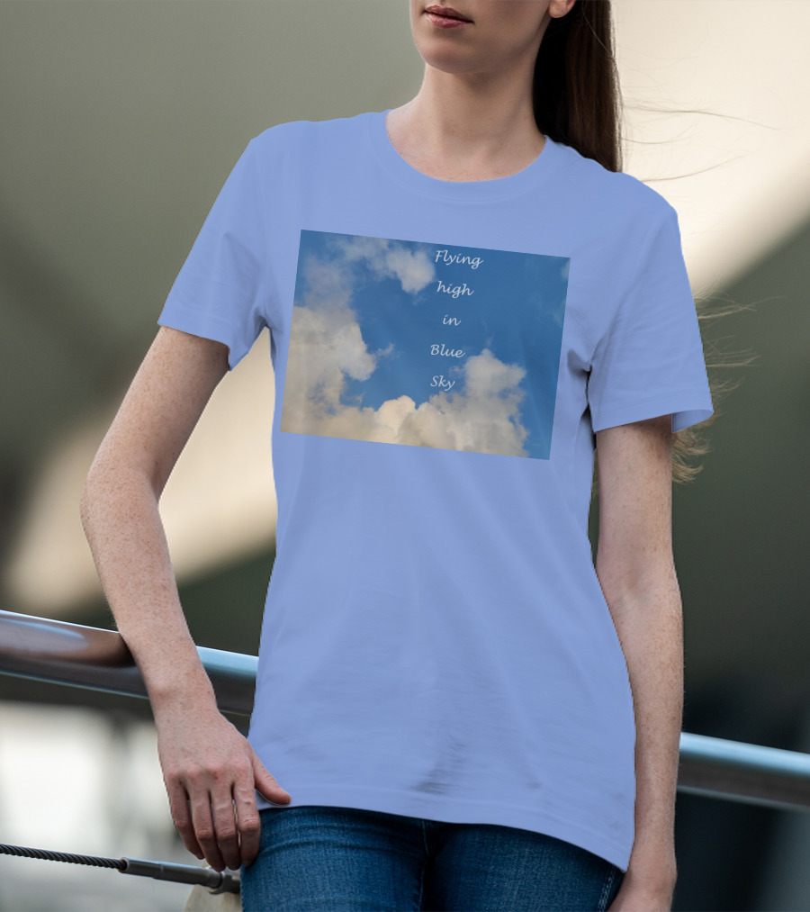 Flying High In Blue Sky Clouds T-Shirt
