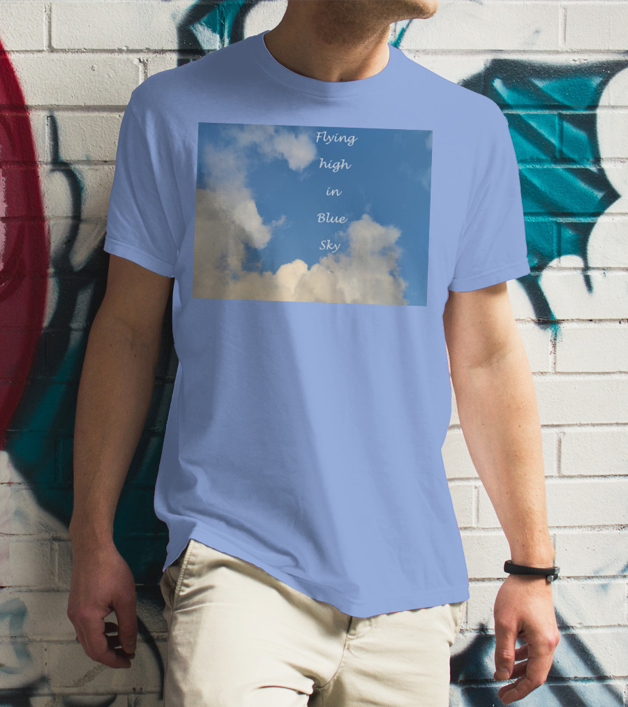 Flying High In Blue Sky Clouds T-Shirt