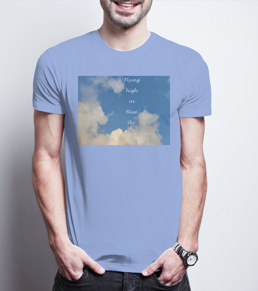 Flying High In Blue Sky Clouds T-Shirt