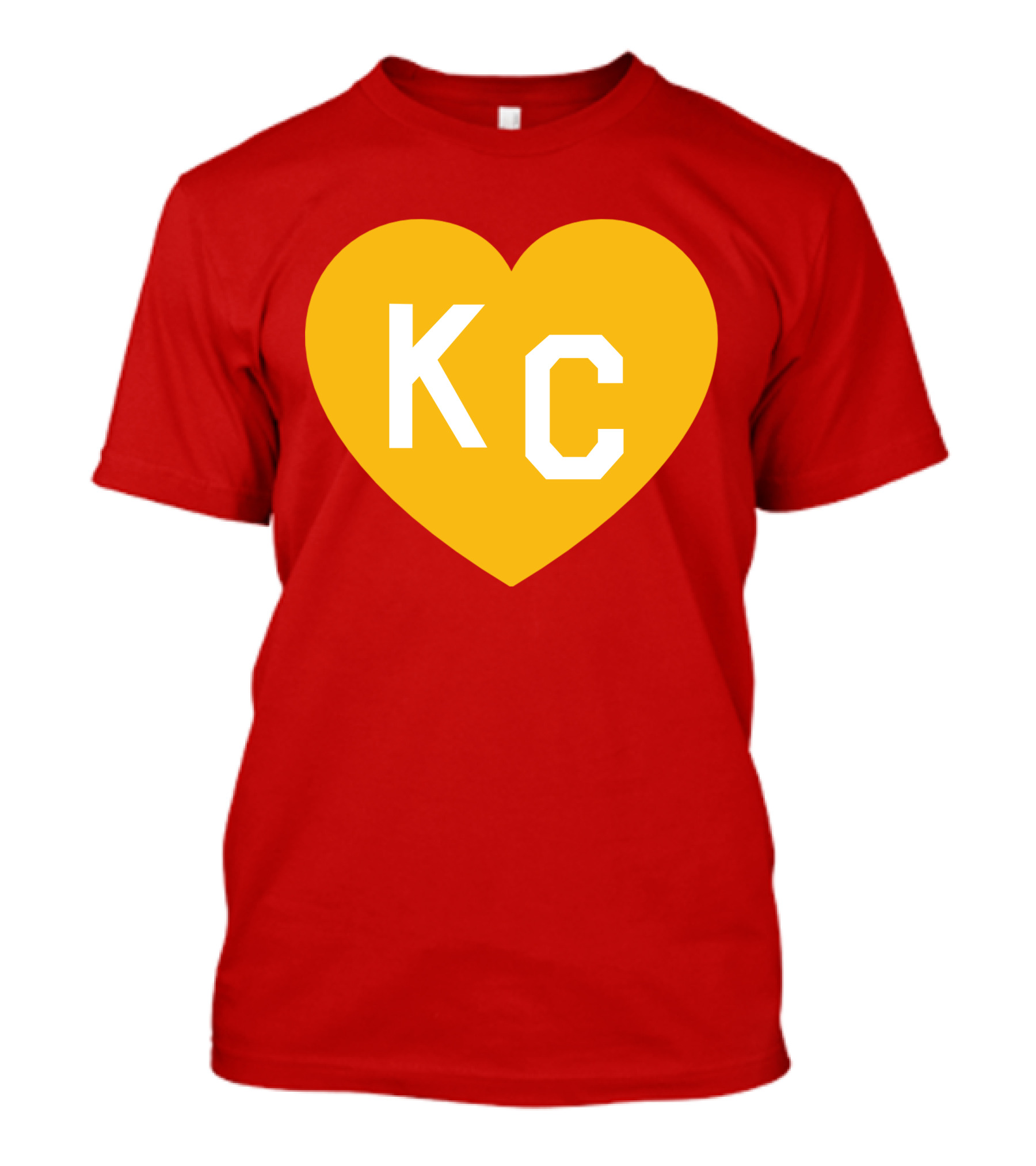 Mishacollinscloset Charlie Hustle Red And Gold KC Heart T-Shirt