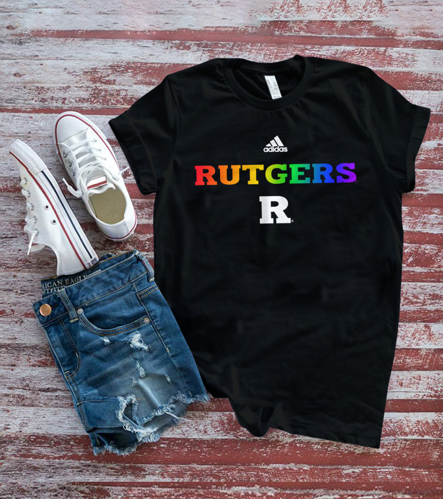 Rutgers R Rainbow Geo Baker Rutgers MBB T-Shirt