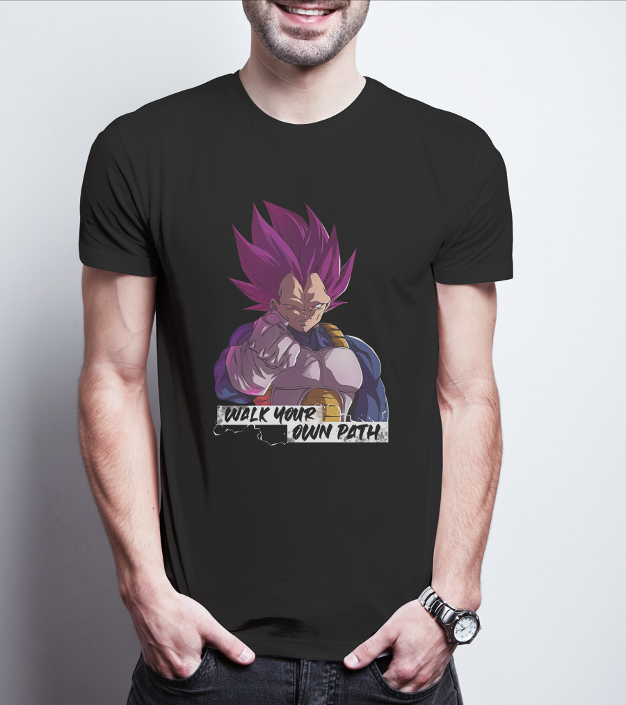 Ultra Ego Motivational Merch Walk Your Own Path Emperor Big Vegeta T-Shirt