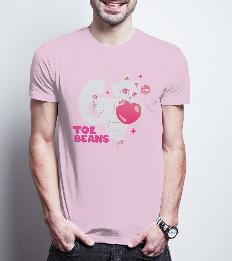 Toe Beans Juicy Cat Candy Heart Kawaii T-Shirt