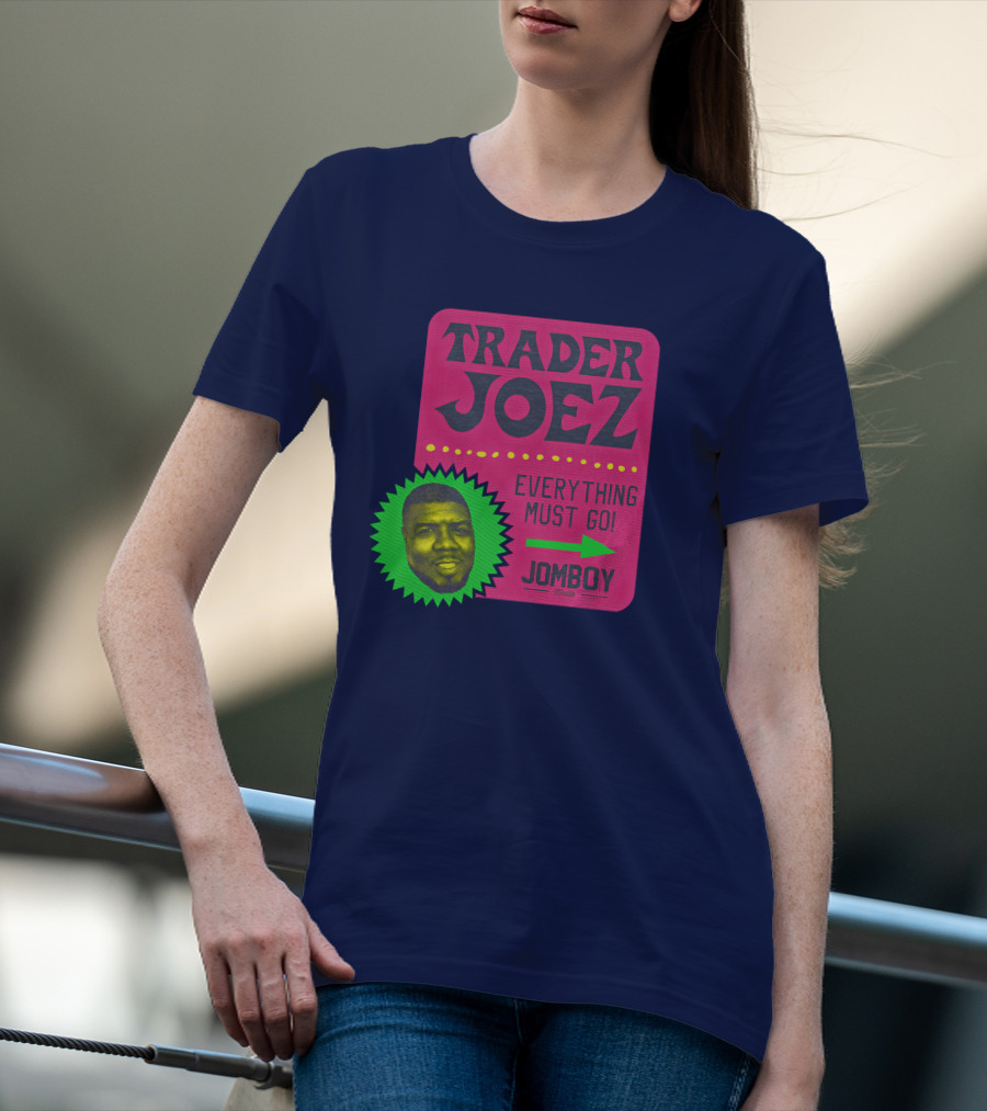 Jomboy Media Shop Trader Joez Everything Must Go Joez McFly Dominican Republic Flag T-Shirt
