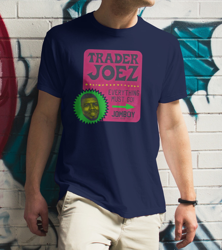 Jomboy Media Shop Trader Joez Everything Must Go Joez McFly Dominican Republic Flag T-Shirt