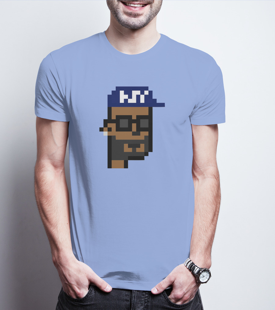 Open Sea Store Citipunk 0003 Julia NFT Pixel Art Character With Blue Cap And Glasses T-Shirt