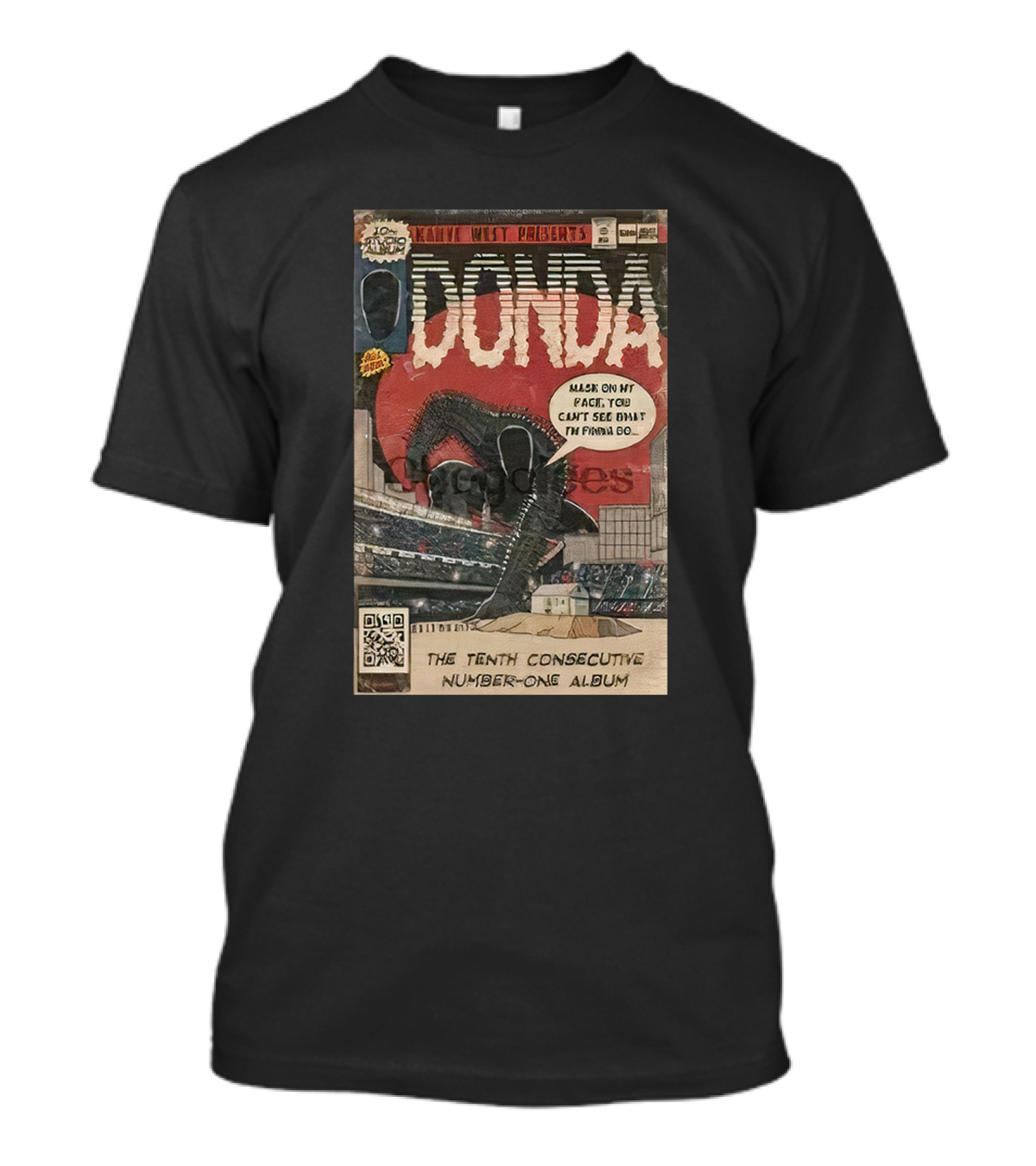 Kanye West Presents Donda Comic Book Tenth Consecutive Number-One Album Mask On My Face T-Shirt