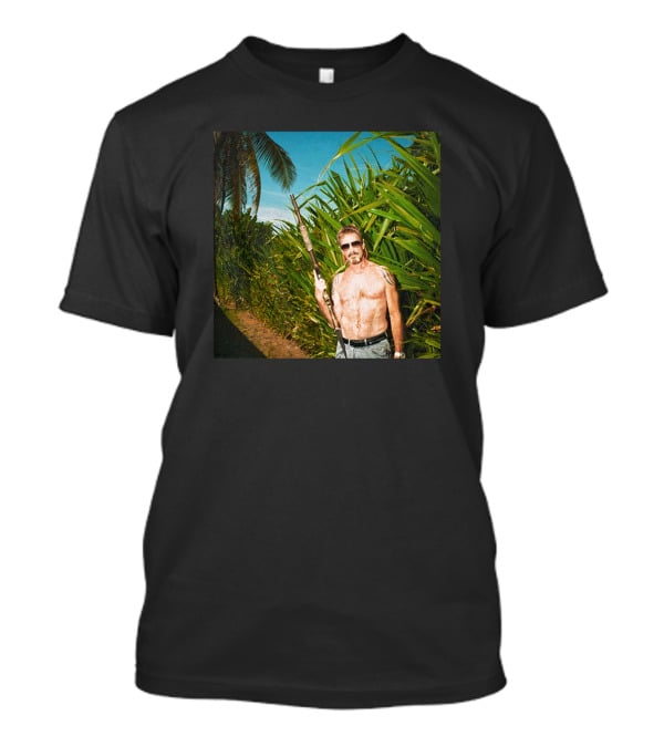 We Are Change Store Great Mac Luke Rudkowski Shirtless Jungle Man With Rifle T-Shirt