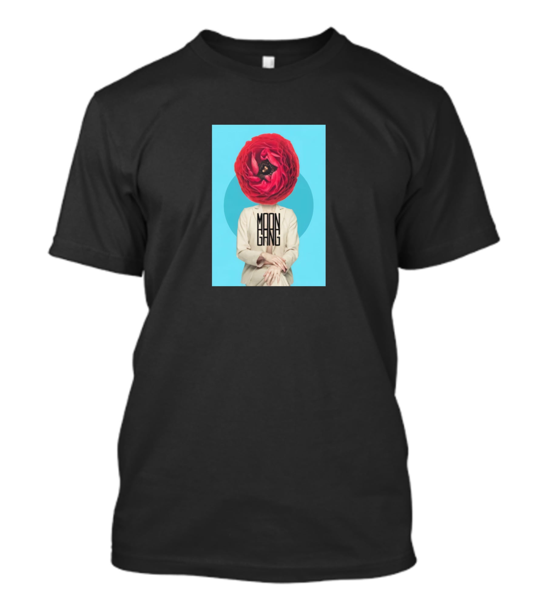 Moon Gang Merch MG Bloom Red Flower Head T-Shirt