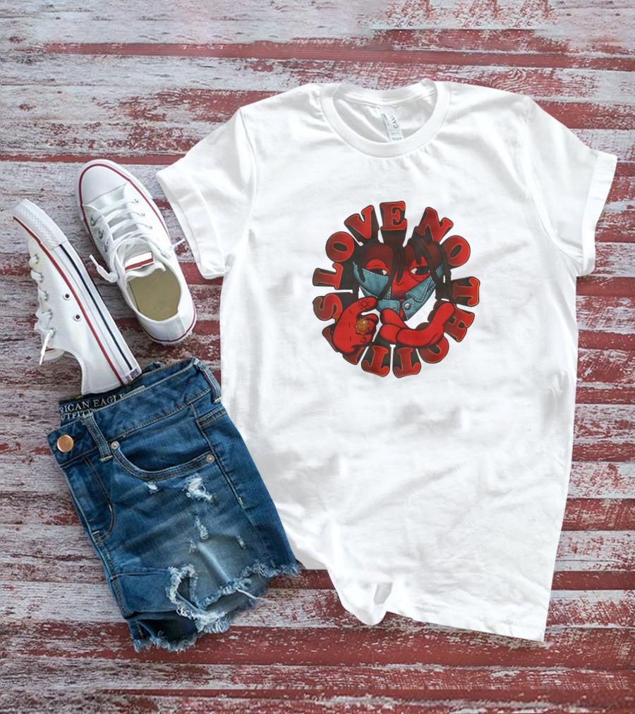 Love No Thottie Heart Glo Gang Worldwide Bold Red Character T-Shirt