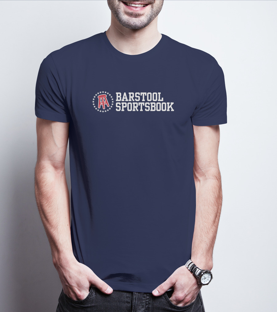 Sportsbook Stool Logo Navy Blue T-Shirt