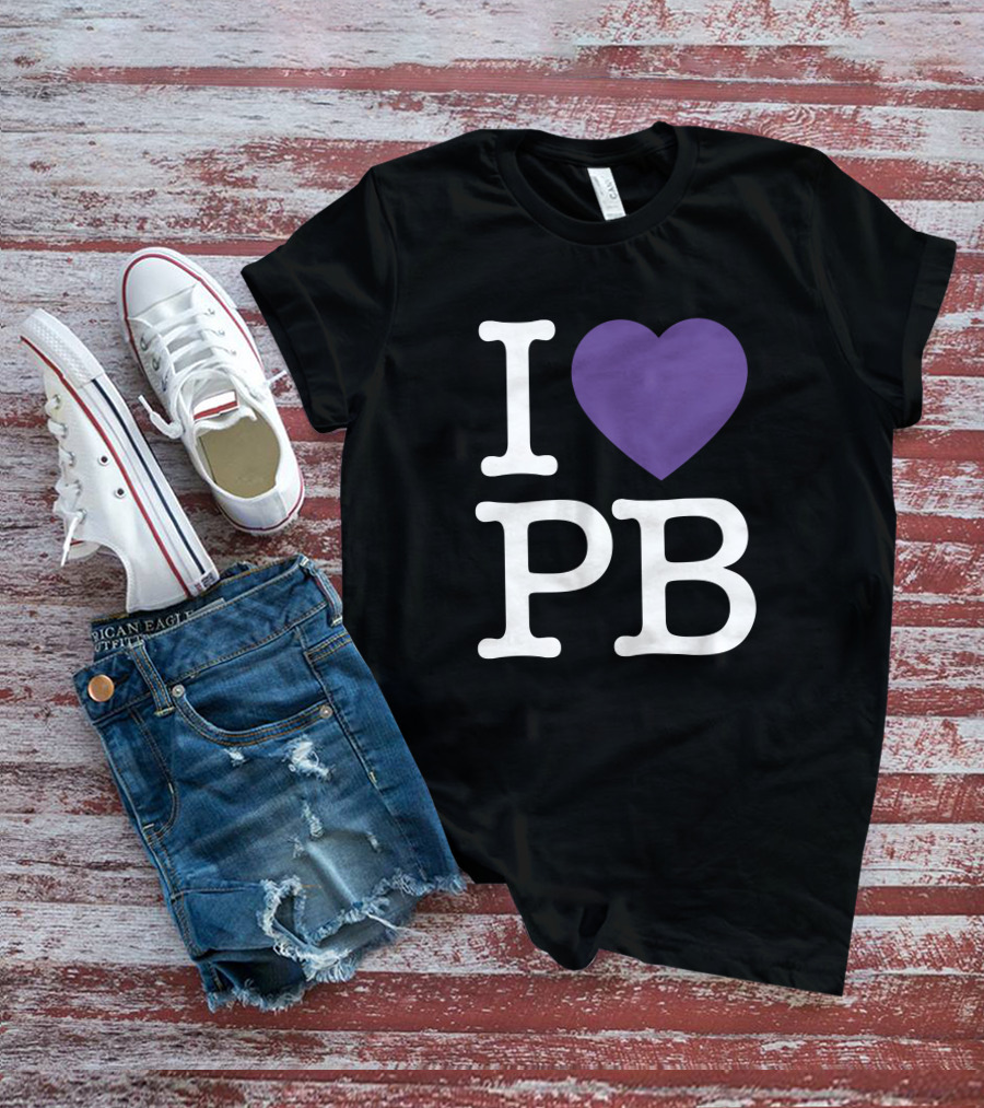 I Love PB Pierre Bourne Merch Purple Heart T-Shirt