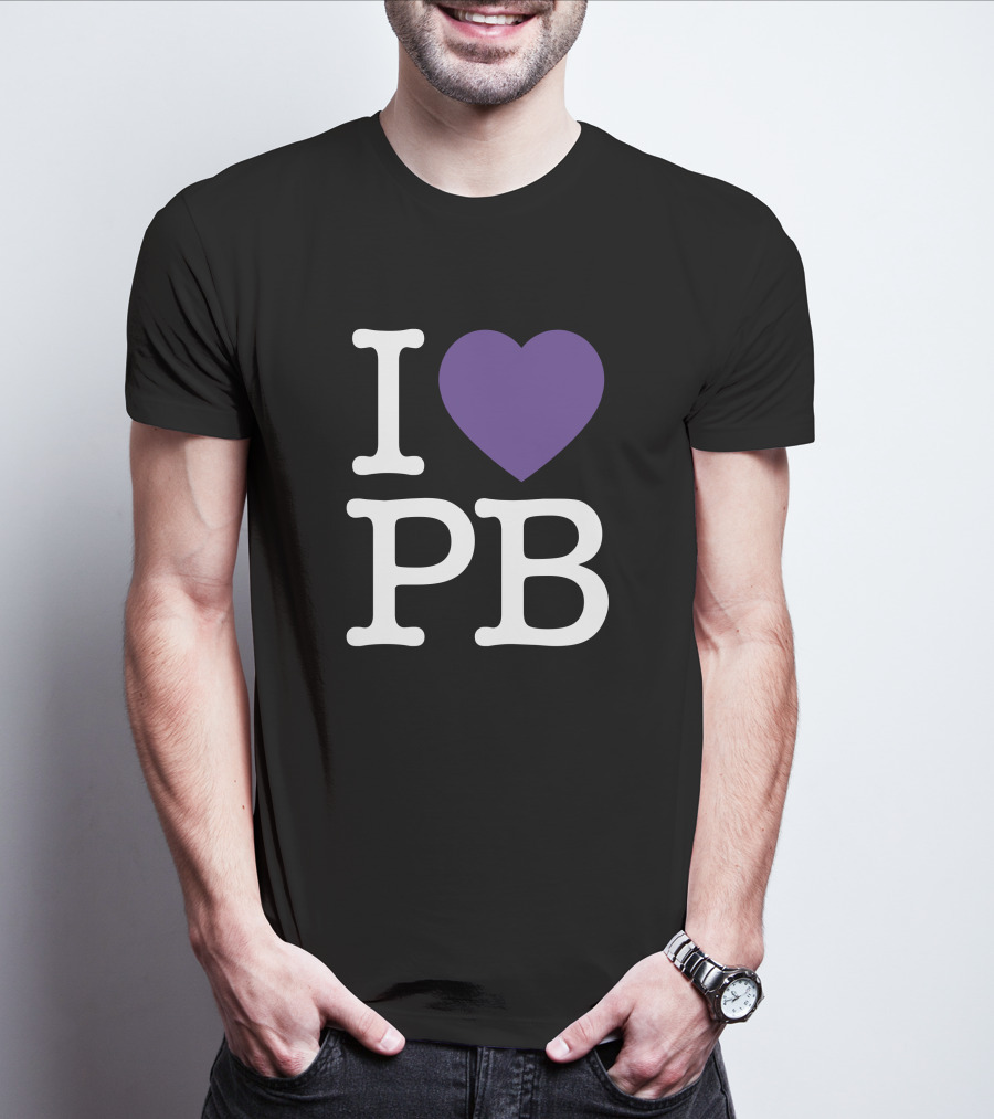 I Love PB Pierre Bourne Merch Purple Heart T-Shirt