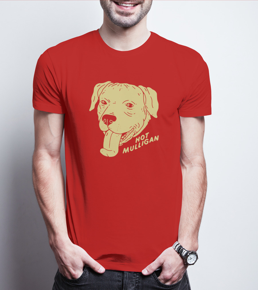 Hot Mulligan Panting Dog Red T-Shirt