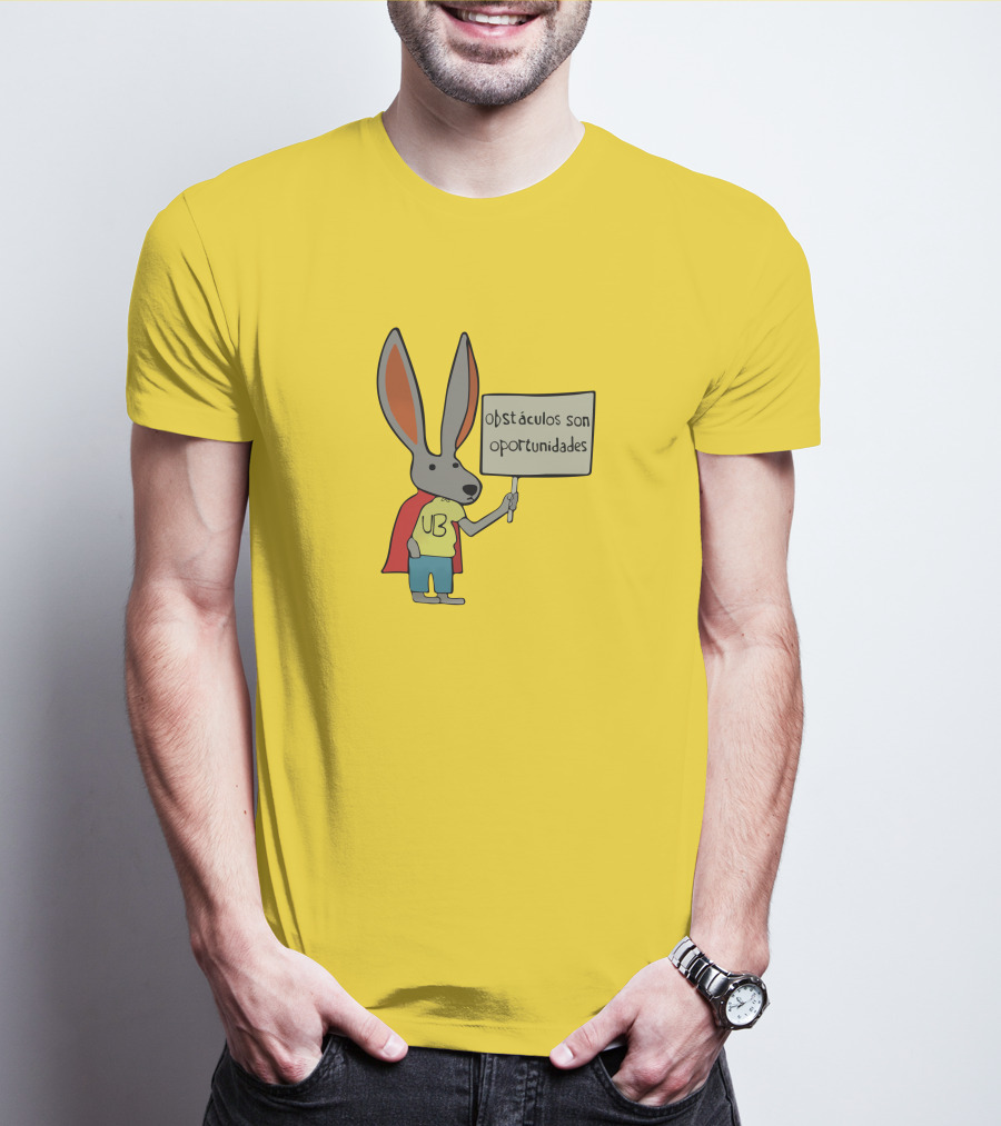UB Conejo Obstáculos Son Oportunidades Amarillo T-Shirt