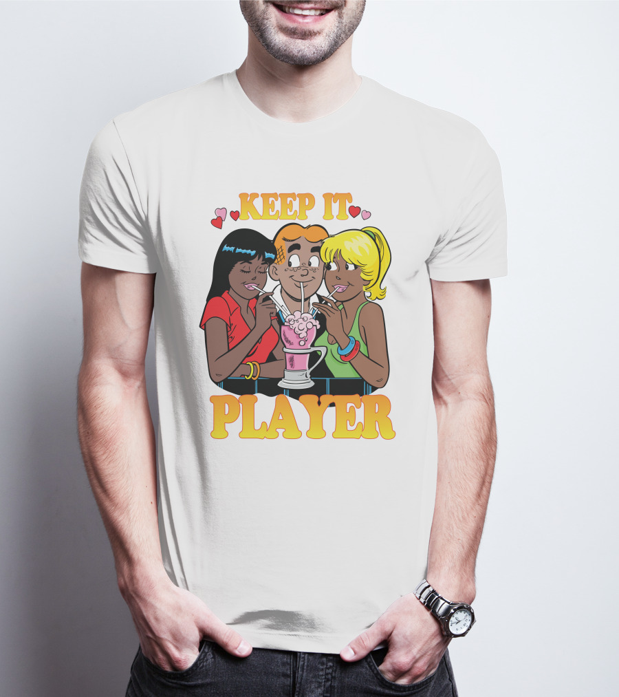 Archie Comics Betty And Veronica Keep It Player Milkshake Scene T-Shirt